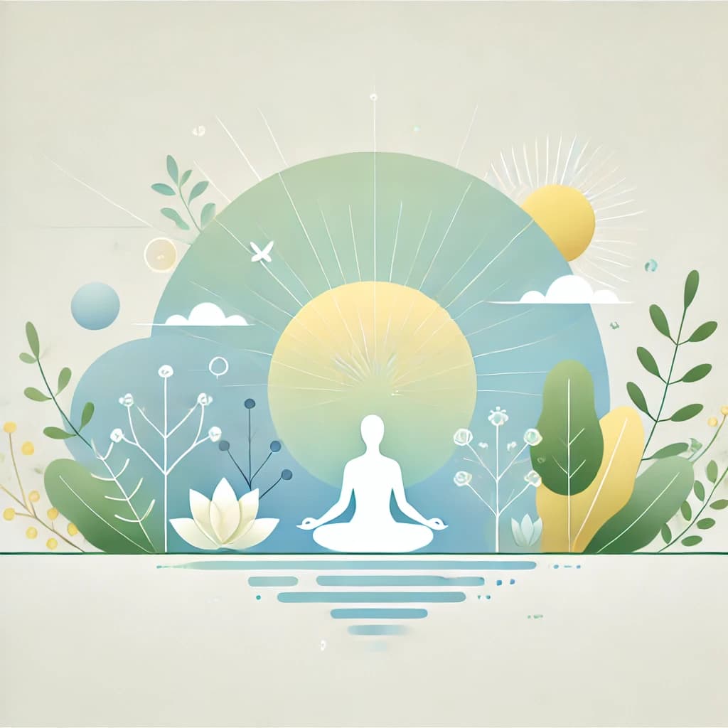Serene meditation illustration